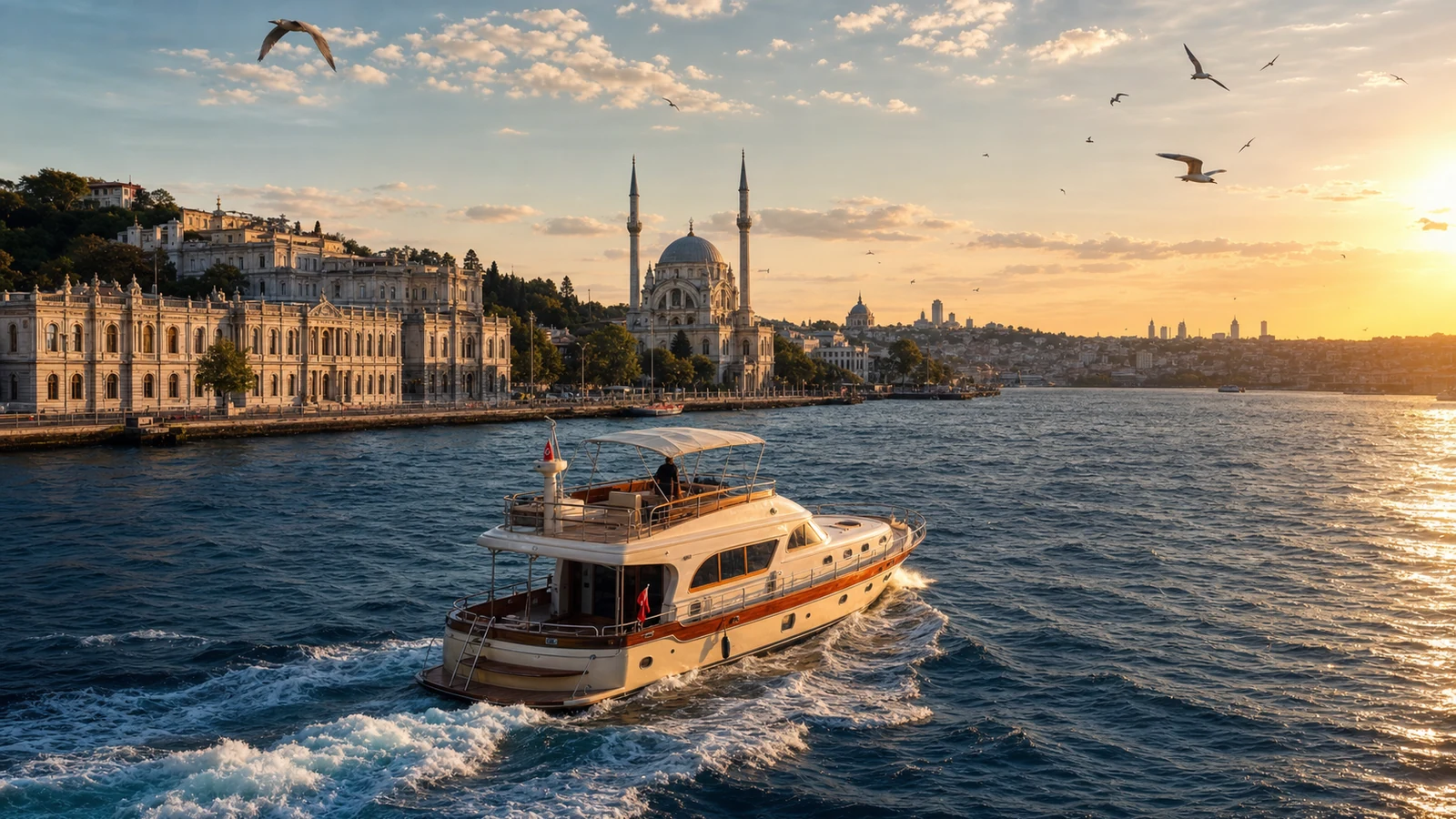 Estambul y el Bósforo al atardecer